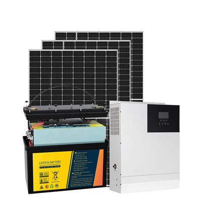 6KW 5KW는 배터리와 그리드 태양열발전시스템 광기전성 태양열발전시스템을 중단합니다