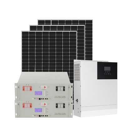 6KW 5KW는 배터리와 그리드 태양열발전시스템 광기전성 태양열발전시스템을 중단합니다