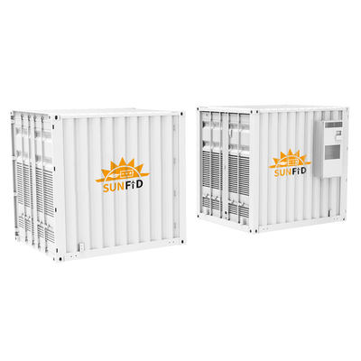 야외인 전력망 오프 그리드 태양계 1MWH ESS 용기 Lifepo4 IP65 위의 0.5MW