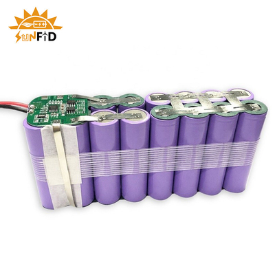 18650 재충전 리튬 전지 팩 3.7V 15.6Ah 1S6P는 보호했습니다