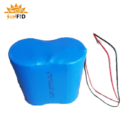 6.4v Lifepo4 재충전 리튬 전지 팩 4500 mah 26650
