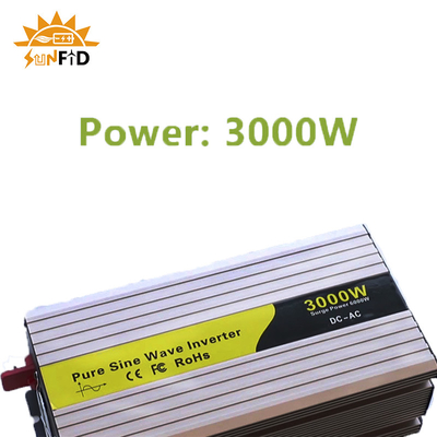AC 110V 220V 태양력에 대한 24V 48V 3000 와트 순수 사인파 인버터 12 볼트 DC