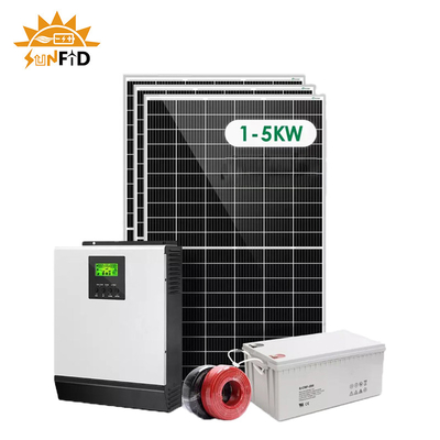 주택 12V 400Ah 태양 전지판 태양광 발전용 전지를 위한 2KW 오프 그리드 태양열발전시스템