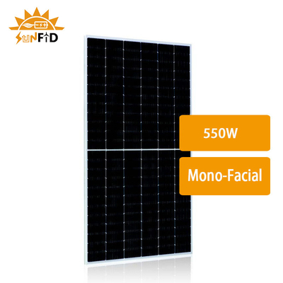 550W PERC는 태양 전지판 반쪽 전지 모노럴 수정같은 모노페이셜 고효율을 특화했습니다