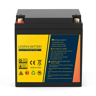 업 태양 전기 자동차 전기 휠체어을 24Ah Lifepo4 리튬 이온 전지 대체 12.8V