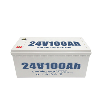 태양계 요트 RV 자동차를 위한 100Ah 24V 딥 사이클 리튬 배터리