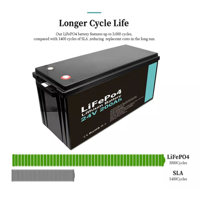 200A CCTV 모니터 야영을 위한 리튬 이온 전지 업 Lifepo4 12V