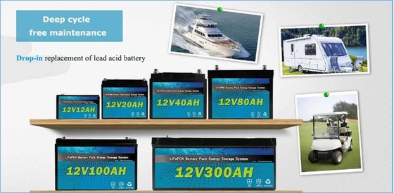 캠퍼 밴 12V 150AH RV 태양 에너지 저장 시스템을 위한 Lifepo4 휴식 배터리