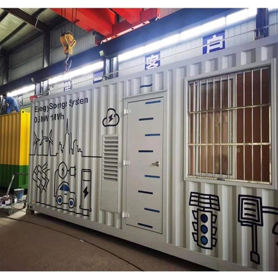 야외인 전력망 오프 그리드 태양계 1MWH ESS 용기 Lifepo4 IP65 위의 0.5MW